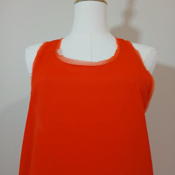 H&M Casual Tank Top Women’s Size 6 Orange Sleeveless Racer Back - Picture 2 of 6